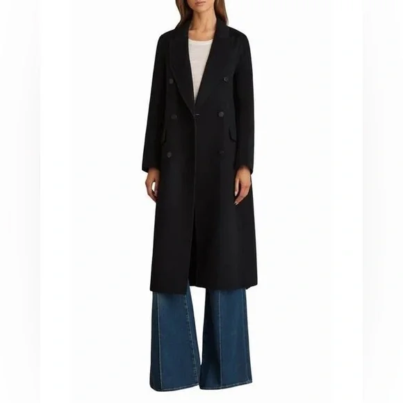Reiss Maeve Wool Blend Double Breasted Coat NWT US 0 - Picture 2 of 14